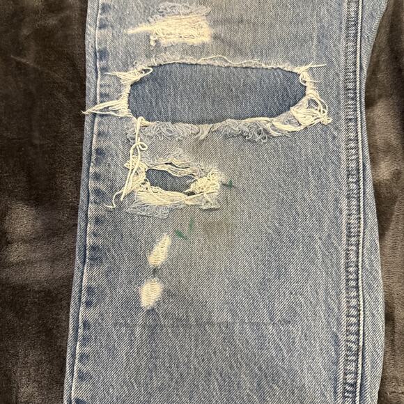 Levis 541 Jeans Mens 30x34 Light Wash Blue Casual Distressed Grunge - Picture 5 of 16